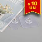 Kit 10 Ganchos Adesivos Multiuso prático sem furos na parede
