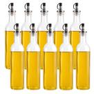 Kit 10 Garrafa para Azeite de Vidro com Tampa e Bisco Dosador Anto Vazamento Lyor 510ml