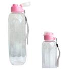 Kit 10 Garrafa Squeeze De Plástico Água Academia Escola 600ml ROSA