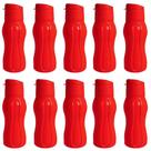 Kit 10 Garrafa Squeeze Garrafinha de Água 400ml Plástica Academia Livre de BPA Estilo Tupperware ECO