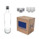Kit 10 Garrafas Vidro 700ml 10 Tampas Rosca 10 Lacres