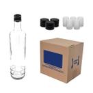 Kit 10 Garrafas Vidro 700ml 10 Tampas Rosca 10 Lacres