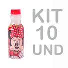 Kit 10 Garrafinha de Água Infantil 500 ML Minnie vermelha Escolar Plasútil