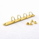 Kit 10 Garras para Fichário A4 Dourada com 4 Argolas Tipo D Encadernação e Planner