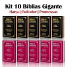 Kit 10 Gigante Luxo Popular Preta e Pink - Com Harpa - Palavras de Jesus em Vermelho Kit 10 Gigante Luxo Popular Preta e Pink - Com Harpa - Palavras de Jesus em Vermelho