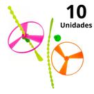Kit 10 Girocópteros Brinquedo Infantil Voador Super Hélice