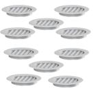 Kit 10 Grade De Ventilacao Redonda 13x13 Para Encaixe 10x10