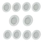 Kit 10 Grades De Ventilação Plástica 100mm Branca Exaustor