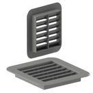 Kit 10 Grades Ventilação Cinza 13x13cm Encaixe 10x10 Quali