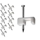 Kit 10 Grampo Abraçadeira Fixa Fio Miguelão Duplo Cabo Simples Tv Fibra Ótica Internet Coaxial 10mm