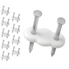 Kit 10 Grampo Abraçadeira Fixa Fio Miguelão Duplo Cabo Simples Tv Fibra Ótica Internet Coaxial 7mm