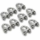 Kit 10 grampo clips para cabo de aço 1/8 Kit 10 grampo clips para cabo de aço 1/8