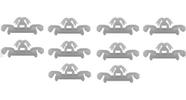 Kit 10 Grampo Friso Porta Astra Hatch Sedan 2/4 Portas