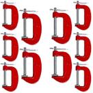 Kit 10 Grampos Sargento Tipo C 2 Polegadas Marcenaria 70mm Aço Metal Profissional