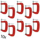 Kit 10 Grampos Sargento Tipo C 3 Polegadas Marcenaria 100mm