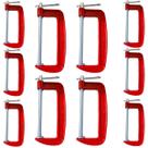 Kit 10 Grampos Sargento Tipo C 6 Polegadas Marcenaria 200mm Aço Metal Profissional