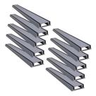 Kit 10 Grelha Linear Invisivel Oculta 3255X10GDA com Caixilho Cinza GDA Industria e Distribuidora