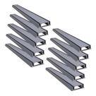 Kit 10 Grelha Linear Invisível Oculta Caixilho Cinza 100x8cm