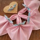 Kit 10 Guardanapos de Tecido 40x40 cm Rosa Bebe Percal Misto