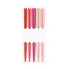 Kit 10 Hashis Japonês Rosa Resistente Decorativo Reutilizável 24cm