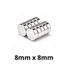 Kit 10 Imã Neodímio Disco Magnético N35 8x 8mm Super Forte Potente Redondo