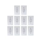 Kit 10 interruptor 1 tecla simples c/placa 10a gelo radial