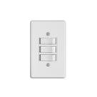 Kit 10 Interruptor Elétrico 3 Teclas Simples Branca - Ilumi