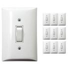 Kit 10 Interruptor Simples 1 Tecla 10A Com Placa Espelho Branco 127v e 250v Bivolt