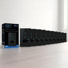 Kit 10 Interruptor Smart Wi-fi 2.4 GHz Alexa 2 Botões Tomada 4x2 Bivolt Preto 291990636-10 Neo Avant