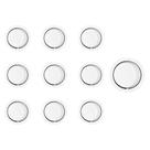 Kit 10 Interruptores Bolinha de Tecla para Móveis MarGirius Moldura M9 com Cabo Série 16.000 Branco