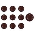 Kit 10 Interruptores Bolinha de Tecla para Móveis MarGirius Moldura M9 com Cabo Série 16.000 Marrom