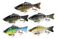 Kit 10 Isca Pesca Artificial Superficíe Meia Água Articulada 10Cm Traíra Lambari Tucunaré Dourado
