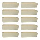 Kit 10 Jardineiras de Planta Bege 37x15 Floreira Polietileno