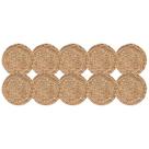 Kit 10 Jogo Americano Fibra Natural Jacinto 38Cm Rafimex