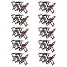 Kit 10 Jogos de Mesa Bistrô de Madeira com 2 Cadeiras Dobravel Ideal para Bar e Restaurante Imbuia