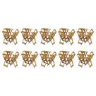 Kit 10 Jogos de Mesa Bistrô de Madeira com 4 Cadeiras Dobravel Ideal para Bar e Restaurante Mel
