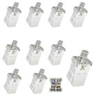 Kit 10 Keystone Seclan Rj45 Femea IDC Cat6 Fluke Rohs Branco