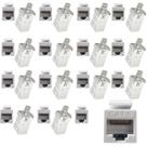 Kit 10 Keystone Seclan Rj45 Femea IDC Cat6 Fluke Rohs Branco
