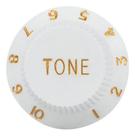 Kit 10 Knob Branco Tone Plástico Stratocaster - Dolphin