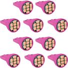 Kit 10 Lâmpada 8 Led T10 W5w Pingo Colorida 12v 5 Watts Rosa