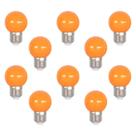 Kit 10 Lampada Bolinha Led 1W Camarim Varal Espelho Laranja