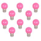 Kit 10 Lampada Bolinha Led 1W Camarim Varal Espelho Rosa