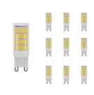 Kit 10 Lâmpada Halopin Led G9 5w Lustres E Pendentes Bivolt Branco quente