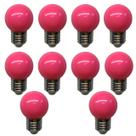 Kit 10 Lâmpada Led Bolinha 3w E27 Colorida Decorativa Abajur Varal Festa Luz Amarela Azul Rosa Verde Vermelho 127v 220v