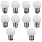 Kit 10 Lâmpada Led Bolinha 3w E27 Penteadeira Camarim Varal Espelho Abajur Lustre Branco Frio ou Quente 127v Ou 220v