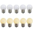 Kit 10 Lâmpada Led Bolinha 3w E27 Penteadeira Camarim Varal Espelho Abajur Lustre Branco Frio ou Quente 127v Ou 220v