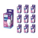 Kit 10 Lâmpada Led Bulbo 13w = 90w 1311lm Bivolt Philips 6500k branca Cor Da Luz Branco-frio
