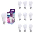 Kit 10 Lâmpada Led Bulbo 16w = 100w 1521lm Bivolt Philips 6500k branca Cor Da Luz Branco-frio