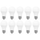 Kit 10 lampada led bulbo a55 6w branco quente 3000k biv e27 kian