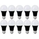 Kit 10 lampada led bulbo a60 9w luz negra ultravioleta e27 kian